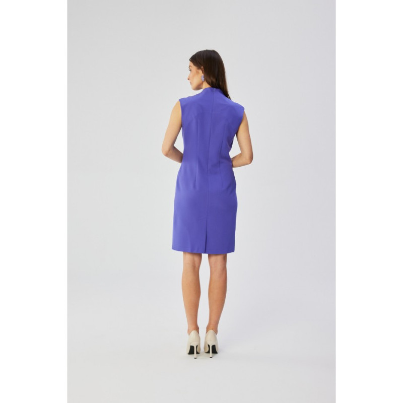 S360 Dress with fine overlap neckline - purple