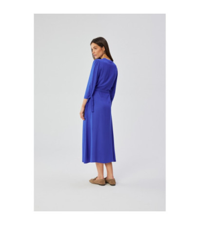 S365 Midi dress with tied cuffs - blue