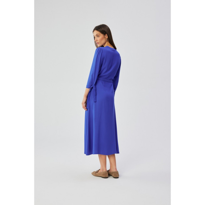 S365 Midi dress with tied cuffs - blue