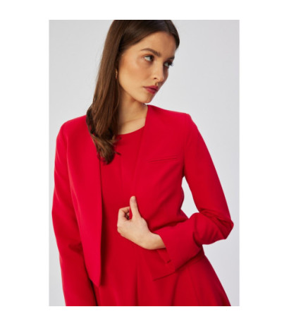 S368 Short unbuttoned jacket - red