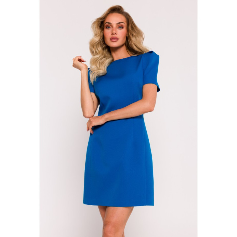 M777 Mini dress with decorative sleeves - blue