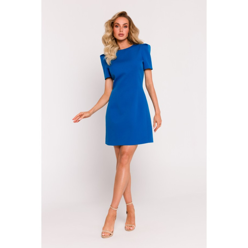 M777 Mini dress with decorative sleeves - blue