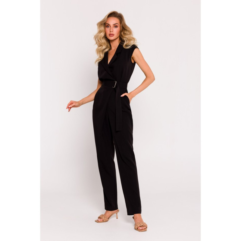 M780 Jumpsuit with decorative leg - black