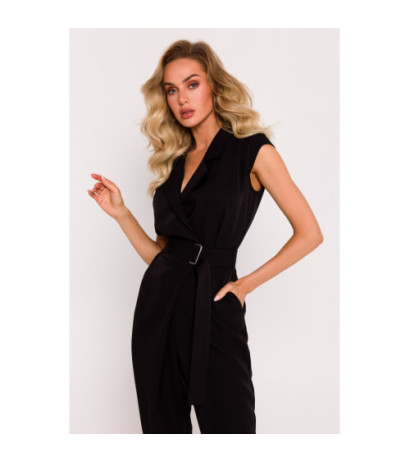 M780 Jumpsuit with decorative leg - black