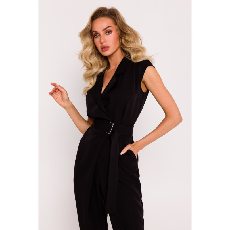 M780 Jumpsuit with decorative leg - black