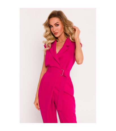 M780 Jumpsuit with decorative leg - fuchsia