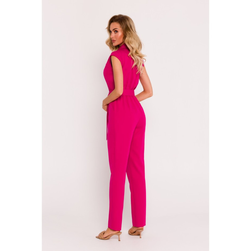 M780 Jumpsuit with decorative leg - fuchsia