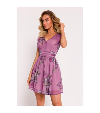 M782 Mini chiffon dress with neckline - model 3