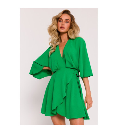 M785 Mini dress with flared bottom - juicy green