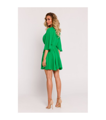 M785 Mini dress with flared bottom - juicy green