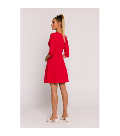 M786 Dress with overlap top - red