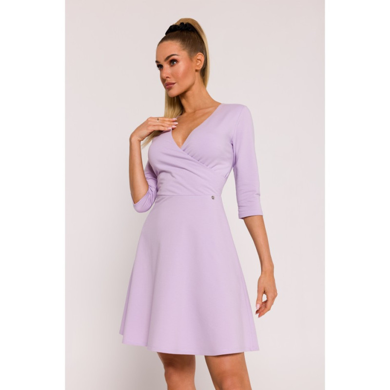 M786 Dress with overlap top - violet