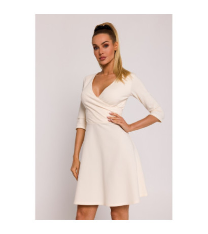 M786 Dress with overlap top - cream