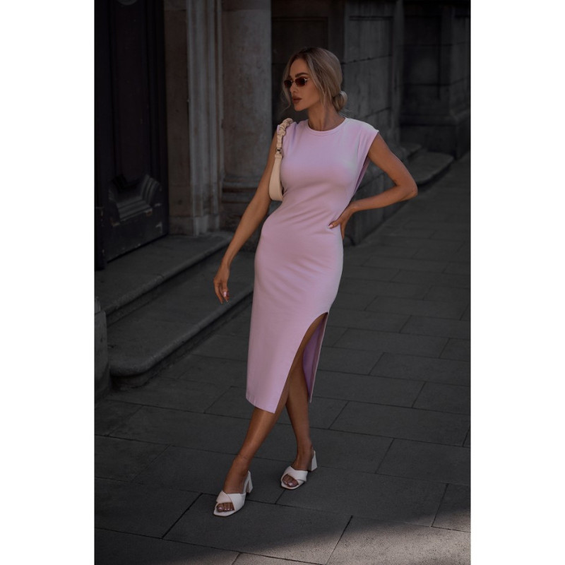 M787 Dress with leg cutout - violet