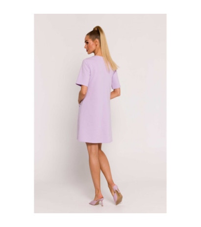 M788 Trapeze dress with pockets - violet