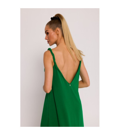 M791 Maxi dress with deep back neckline - juicy green