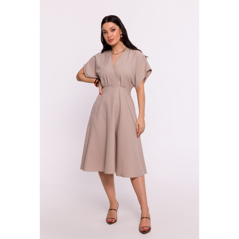 B278 Flared dress - beige