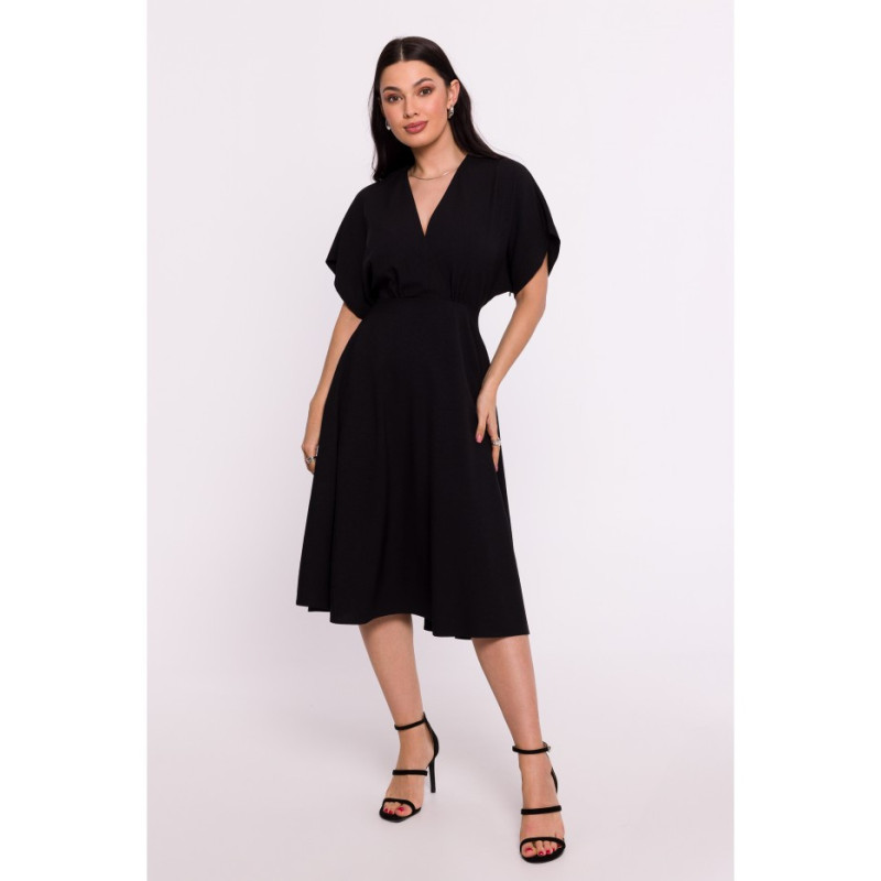 B278 Flared dress - black