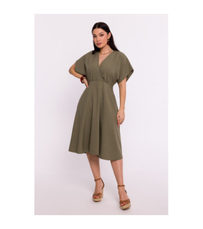 B278 Flared dress - olive...