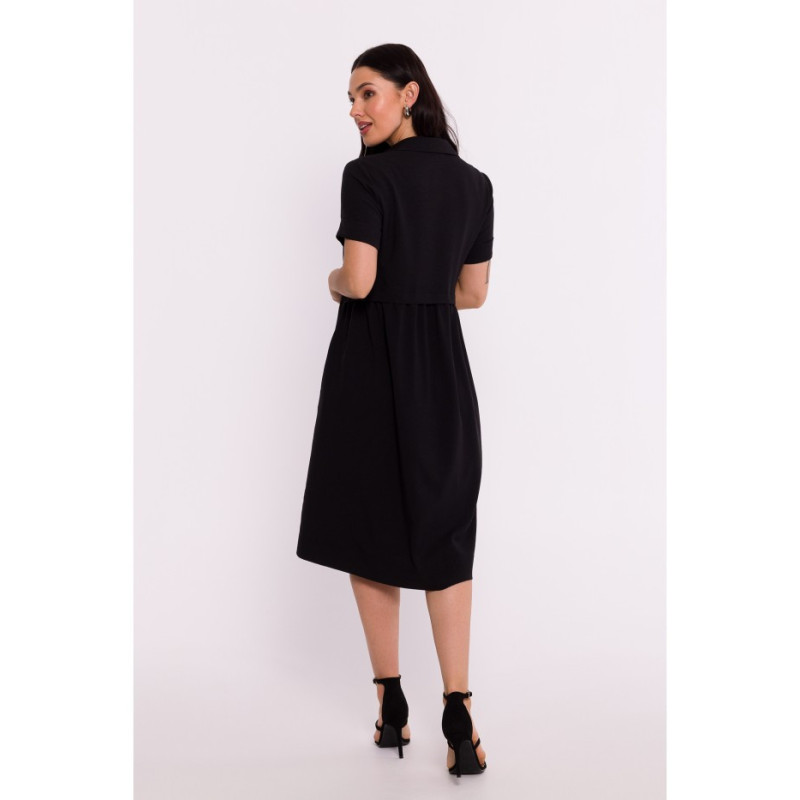 B282 Shirt dress - black