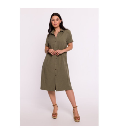 B282 Shirt dress - olive green