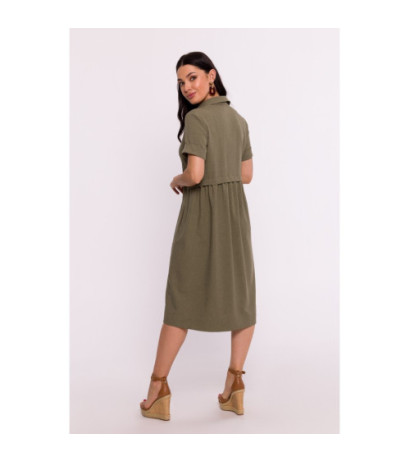 B282 Shirt dress - olive green