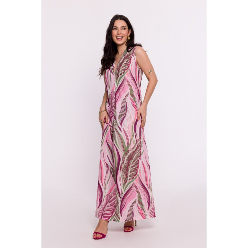 B283 Patterned maxi dress - model 1