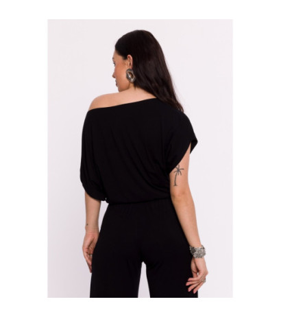 B287 Viscose bat blouse - black