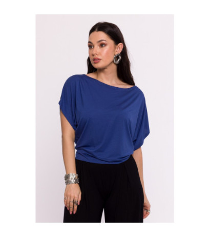 B287 Viscose bat blouse - blue