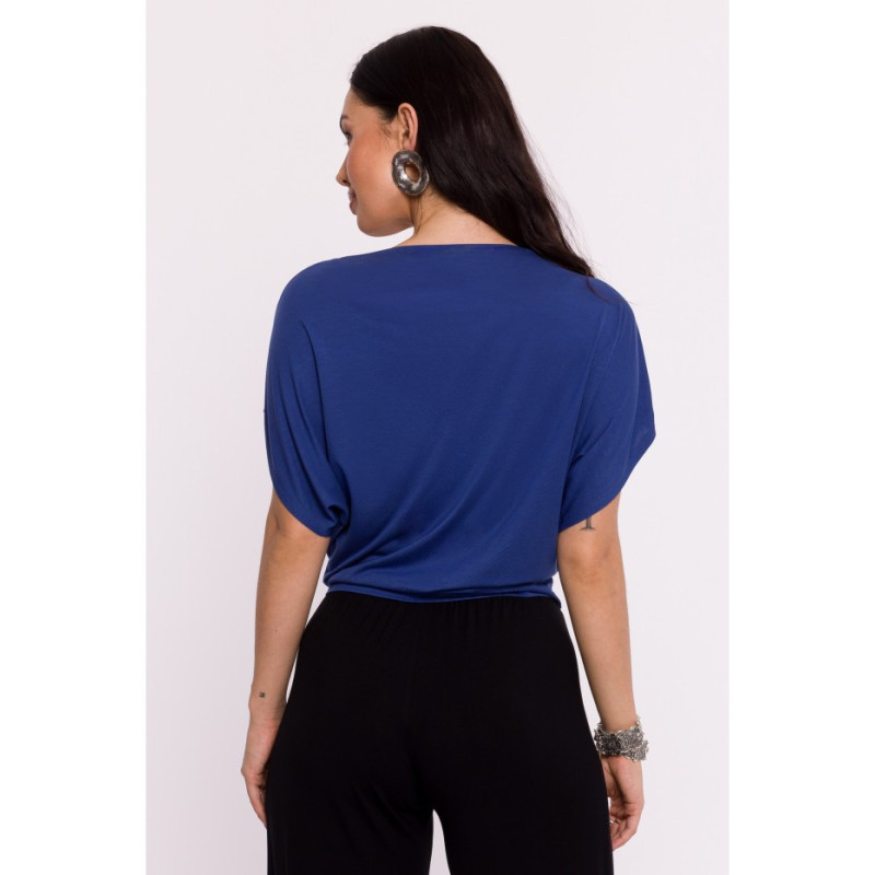 B287 Viscose bat blouse - blue