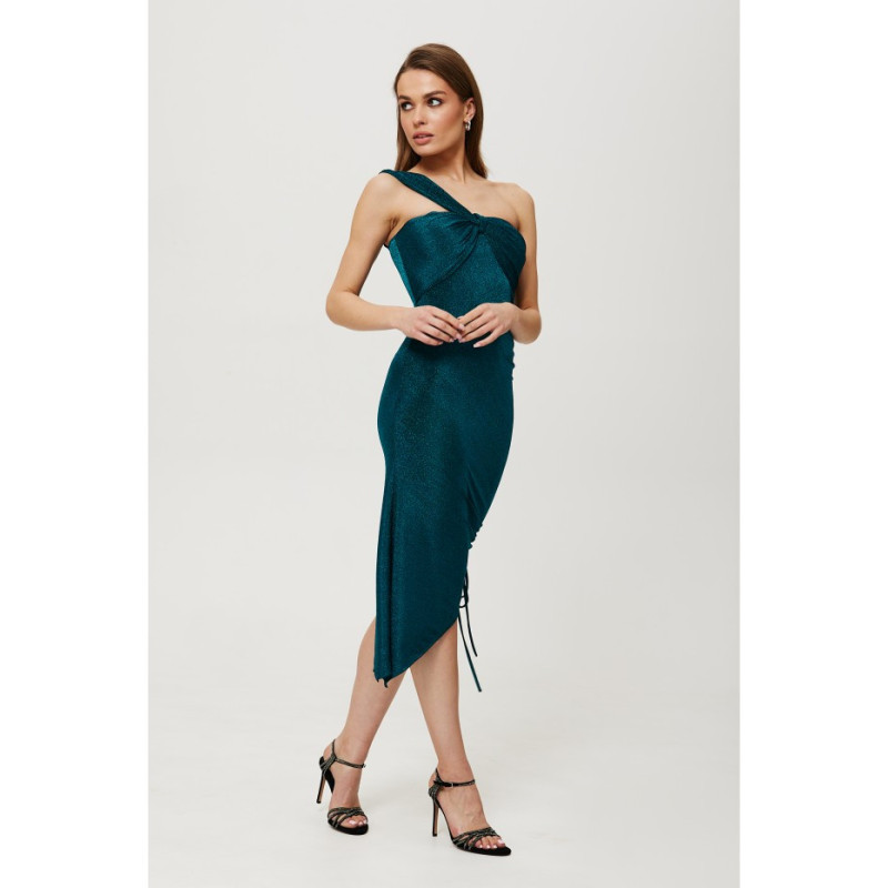 K187 Metallic side-tie dress - nautical