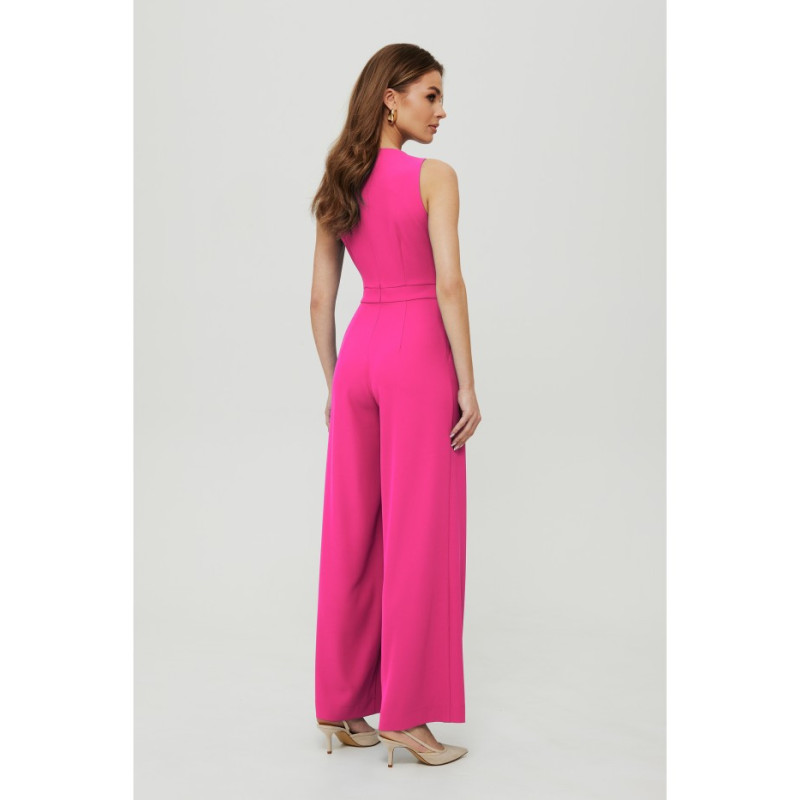 K184 Wide-legged jumpsuit - fuchsia