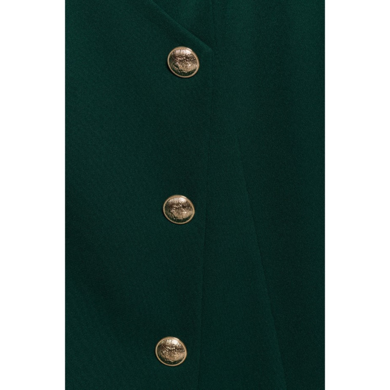 M793 Jacket dress with gold buttons - bottle green