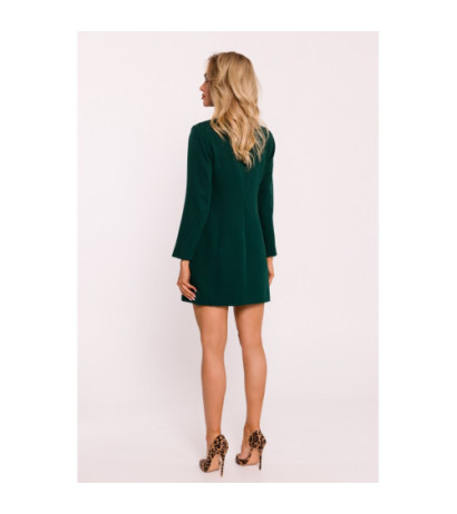 M793 Jacket dress with gold buttons - bottle green