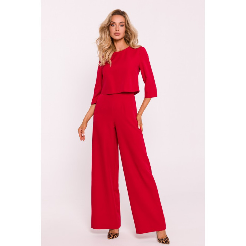 M798 Jumpsuit with double top - red