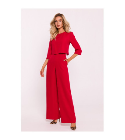 M798 Jumpsuit with double top - red