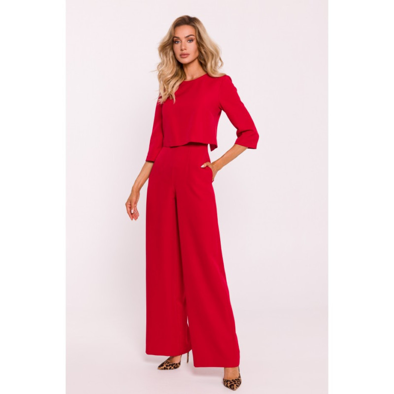 M798 Jumpsuit with double top - red