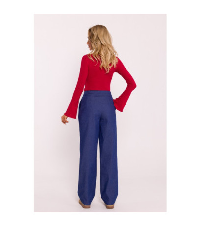 M799 Pants with wide legs - blue