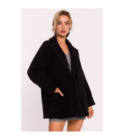 M808 Short hair coat - black