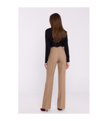 S371 Pants flared at the bottom - beige