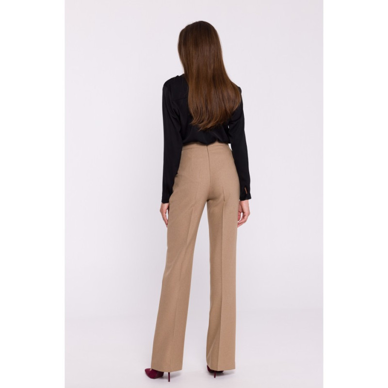 S371 Pants flared at the bottom - beige