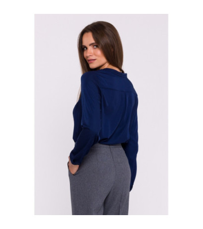 S375 Long-sleeved blouse - navy blue