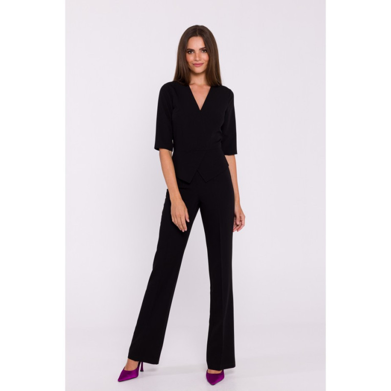 S377 Basque jumpsuit - black