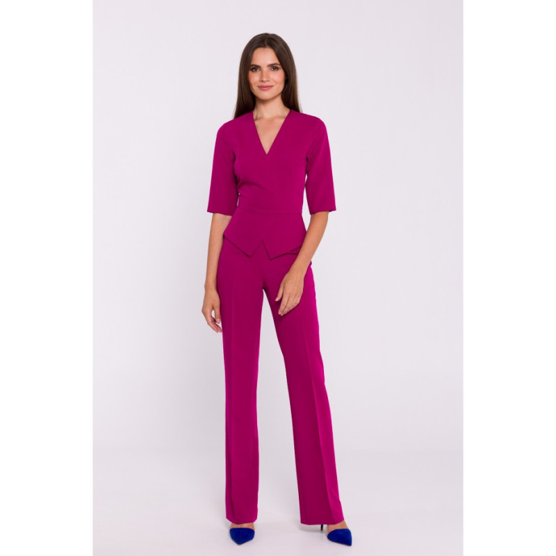 S377 Basque jumpsuit - plum