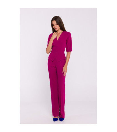 S377 Basque jumpsuit - plum