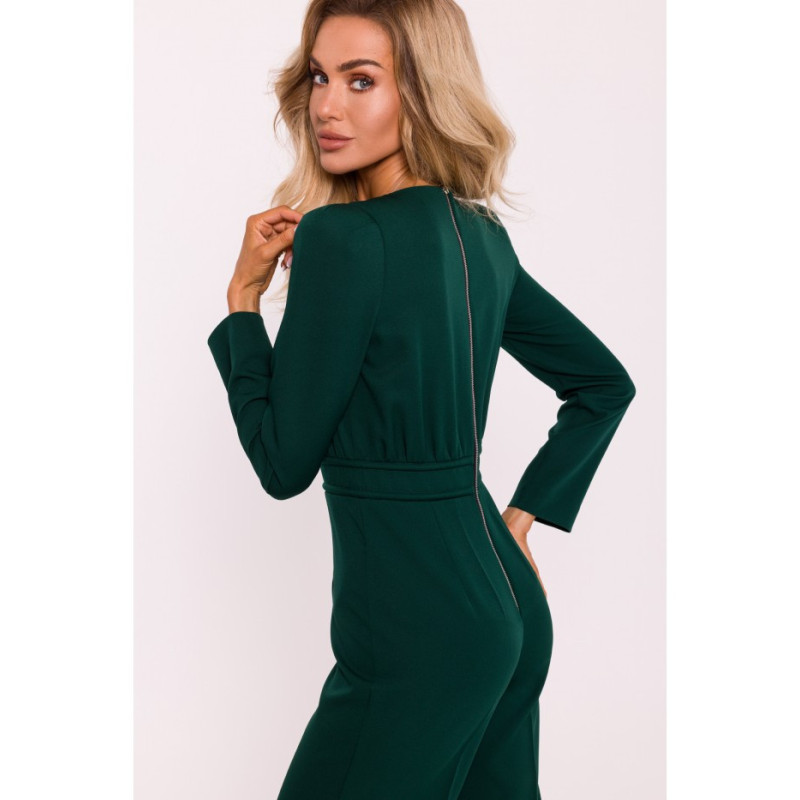 M811 Jumpsuit with waist decoration - bottle green