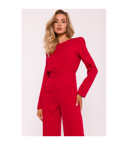 M811 Jumpsuit with waist decoration - red