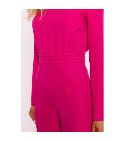 M811 Jumpsuit with waist decoration - fuchsia