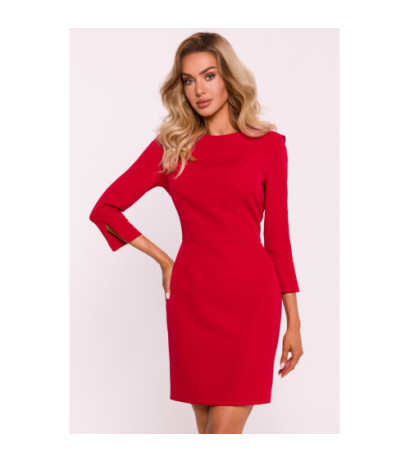 M815 Mini dress with decorative sleeves - red