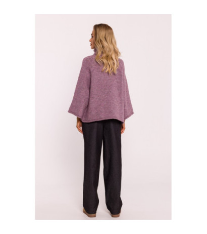 M822 Sweater with turtleneck and wide sleeves - heather